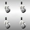 Service Caster 3 Inch 316SS Thermoplastic Rubber Swivel 1-1/8 Inch Expanding Stem Caster Set SCC-SS316EX20S314-TPRB-118-4 - alternate 1